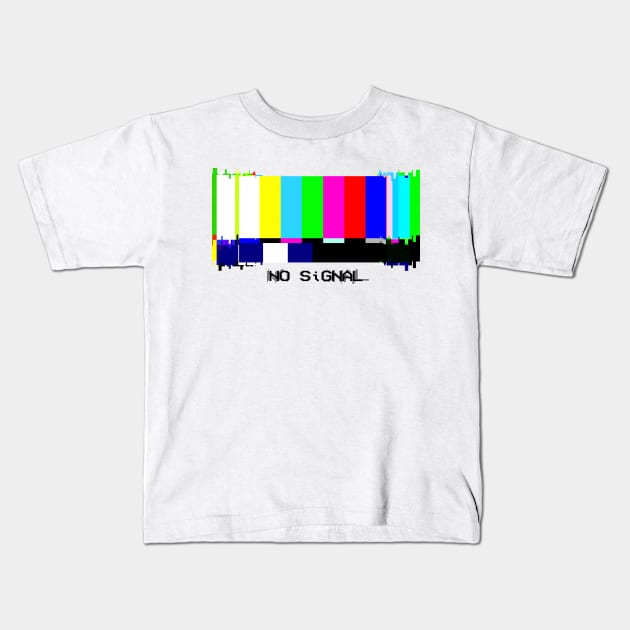 N0 Signal - Light BG Kids T-Shirt by Taurus_Designs